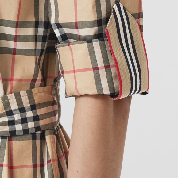 BURBERRY Vintage Check Tie-waist Shirt Dress - Picture 5 of 5